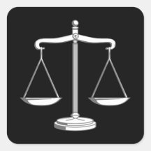 Scales of Justice - Square Sticker