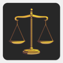 Scales of Justice - Square Sticker