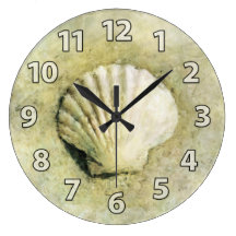 Scallop Sea Shell Art Clock