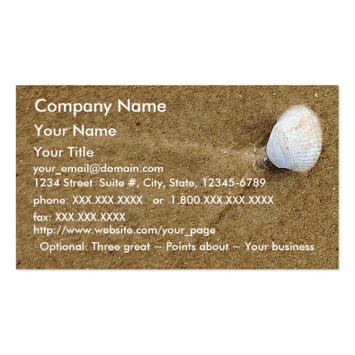 Scallop Shell - business card template (front side)