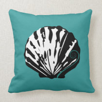 Scallop shell throw cushion pillow