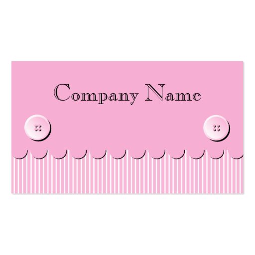 Scallop Stripe and Button Envelope Business Card