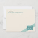Scalloped Blue Teal | Flat Thank You Note Cards