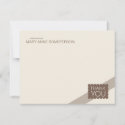 Scalloped Chocolate | Flat Thank You Note Cards