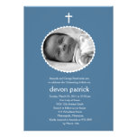 Scalloped Frame Photo Baptism/Christening Invitati invitations