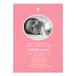 Scalloped Frame Photo Baptism/Christening Invitati invitations