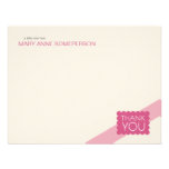 Scalloped Hot Pink | Flat Thank You Note Cards Invite
