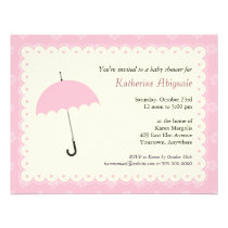 Scalloped Lace Baby Shower Invitation