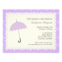 Scalloped Lace Baby Shower Invitation