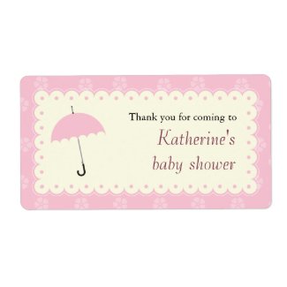 Scalloped Lace Baby Shower Label label