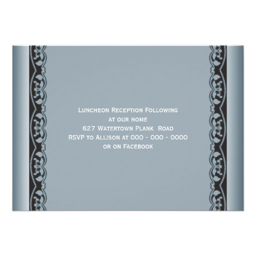 Scalloped Vines with Cross Elegant  Confirmation Card