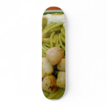 Scallops Seafood Pasta Food Dinner skateboards
