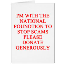 SCAMS nd crooks joke Card