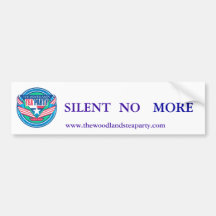 scan0002, NO, SILENT, MORE, www.thewoodlandstea... Bumper Sticker