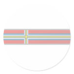 Scandinavia, Flag ribbons Round Stickers