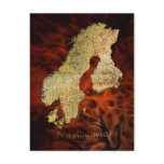 Scandinavia Map Postcards