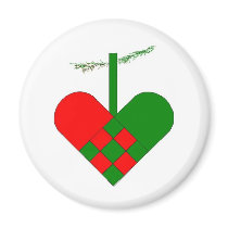 Scandinavian Christmas Hearts magnets