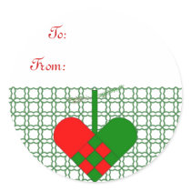 Scandinavian Straw Basket Gift Tag stickers by cowboyannie Scandinavian Straw Basket Gift Tag stickers