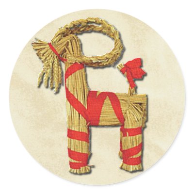 Scandinavian Yule Goat stickers