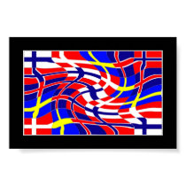 Scandinavy Wavy (Scandinavian Flag Print)