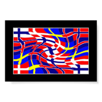 Scandinavy Wavy (Scandinavian Flags) posters by pauljohnkurf Scandinavy Wavy (Scandinavian Flags) posters