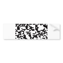 Scannable QR Bar code Bumper Stickers