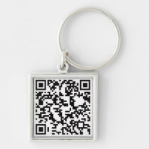 Scannable QR Bar code Key Chain