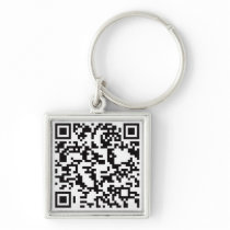 Scannable QR Bar code Key Chain