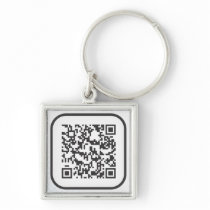 Scannable QR Bar code Keychains