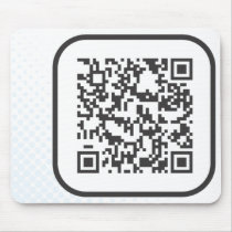Scannable QR Bar code Mouse Pad