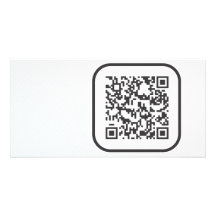 Scannable QR Bar code Personalized Photo Card