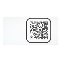 Scannable QR Bar code Personalized Photo Card