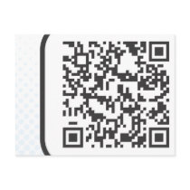 Scannable QR Bar code Postcard