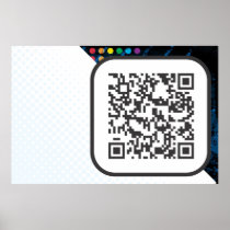 Scannable QR Bar code Poster