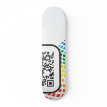 Scannable QR Bar code Skateboard