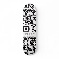 Scannable QR Bar code Custom Skateboard