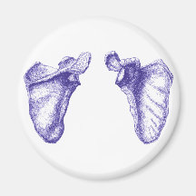 Scapula Blue Refrigerator Magnets