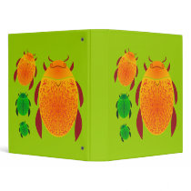 Scarab Beetle 3 Ring Binders