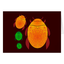 Scarab Beetle Greeting Cards
