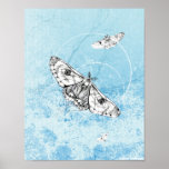 scarab moth in winter poster