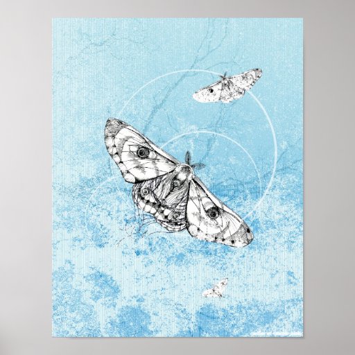 scarab moth in winter poster
