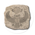 Scarab-stone Round Sticker