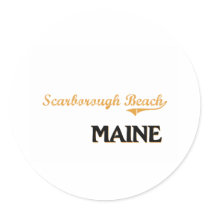 Scarborough Beach Maine Classic Round Stickers