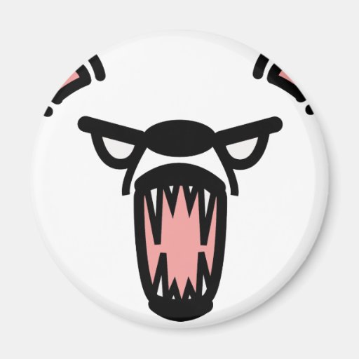 scare bear fridge magnet