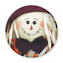 Scarecrow Close Up magnets by FallSeason Scarecrow Close Up magnets