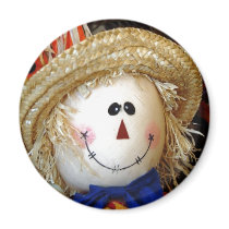 Scarecrow Face magnets by FallSeason Scarecrow Face magnets