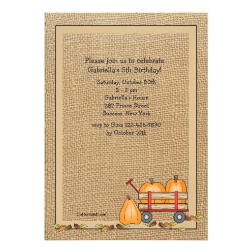 Scarecrow Frame Photo Invitation