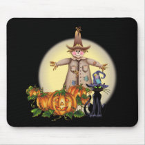 SCARECROW, JACK & CAT by SHARON SHARPE mousepads