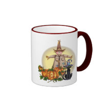 SCARECROW, JACK & CAT by SHARON SHARPE Mugs