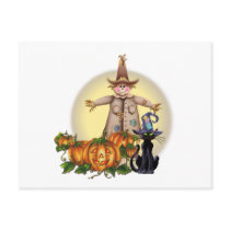SCARECROW, JACK & CAT by SHARON SHARPE postcards